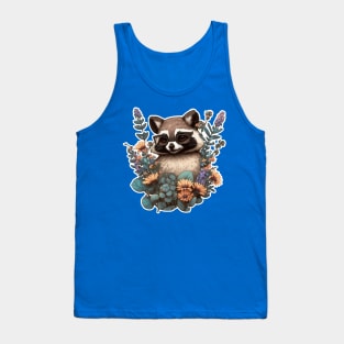 Water Colour Raccoon Tank Top